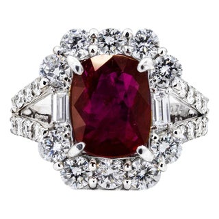 Late 20th Century No Heat Ruby Ring, Size 5 For Sale