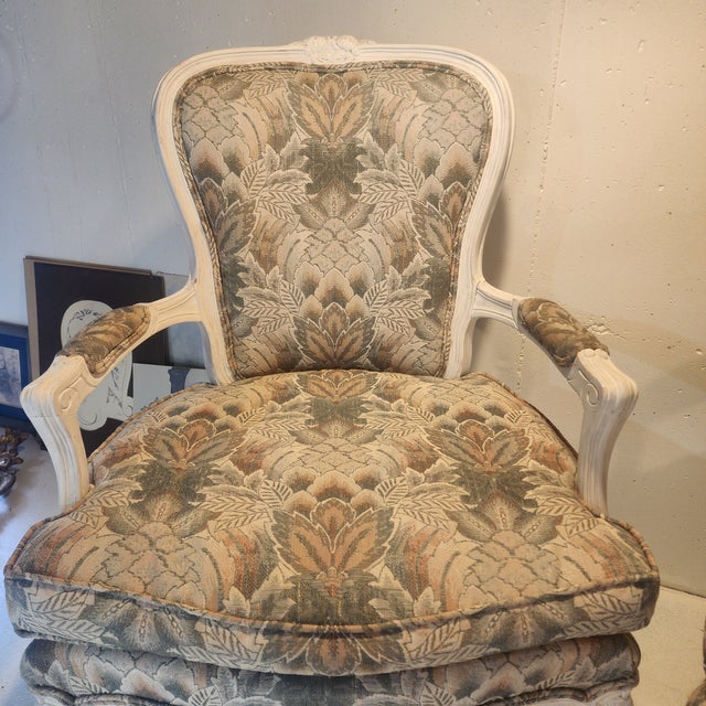 French 1960s Pair of Louis XV Armchairs For Sale - Image 3 of 18