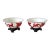 Pair of Antique Chinese Peking Glass Bowls With Carved Red Glass Overlay in the Style of Kangxi or Qing Dynasty. For Sale