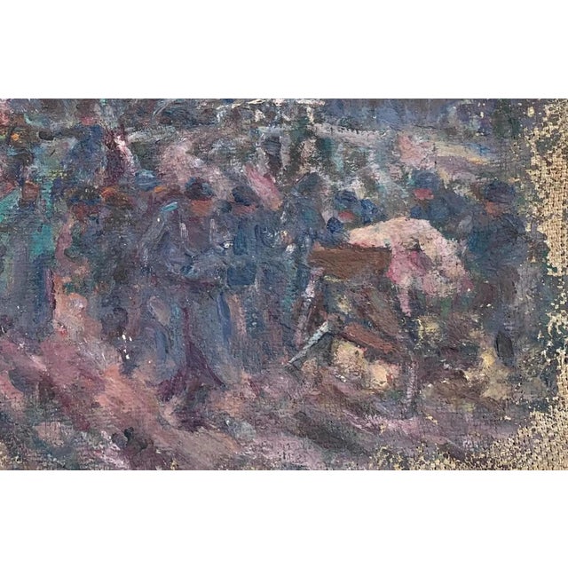 Rural Landscape Painting Original Art Ukrainian Artist Sokolovsky G. 1970s For Sale - Image 6 of 6
