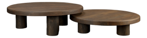 Brutalist Oak Tables, 1960s, Set of 2