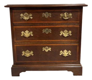 Late 20th Century Baker Chippendale Mahogany Side Chest