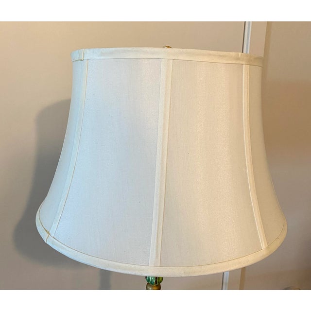 Eggshell 1950’s Italian Tole Floor Lamp For Sale - Image 8 of 12