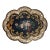Antique 19th C Floral, Gold Gilt, Mother of Pearl, Papier Mache Scalloped TableTop/Wall Hanging 22"x18" 1880''s For Sale