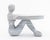 Gray Marble Seated Figure Form Cake Stand For Sale - Image 4 of 7