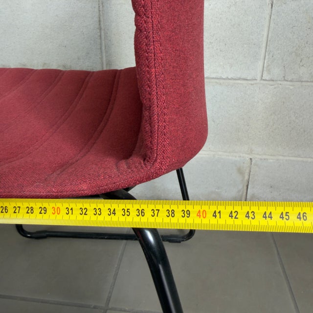 Gaber Kanvas Chairs by Stefano Sandonà in Metal and Red Fabric, 2000s, Set of 2 For Sale - Image 10 of 13