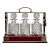Antique English Edwardian Betjemann’s Cut Crystal Three Bottle Tantalus C. Early 20th Century For Sale