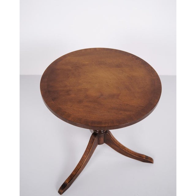 Antique Side Table in Mahogany with Turned Column, 1890s For Sale - Image 10 of 11