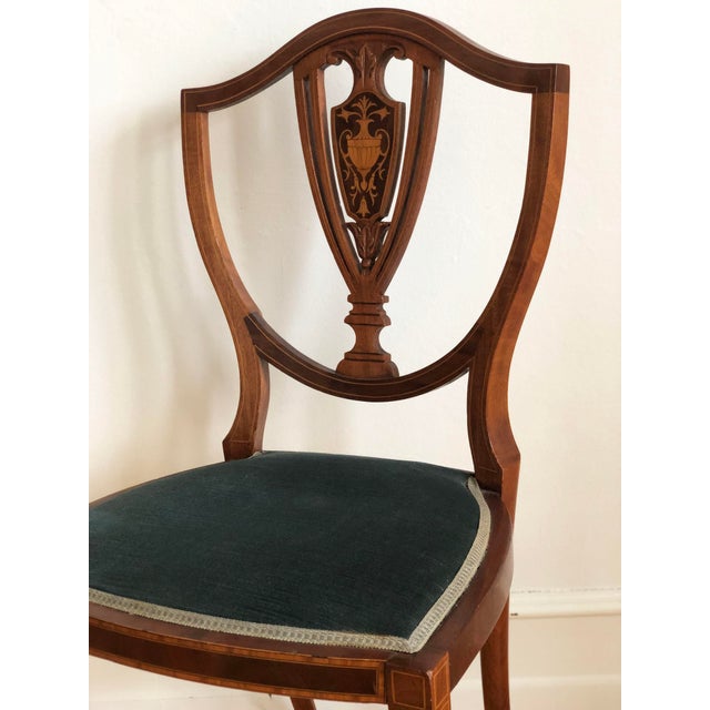 Pair of Antique Mahogany Hepplewhite Revival Chairs Denmark 1900s For Sale - Image 6 of 18