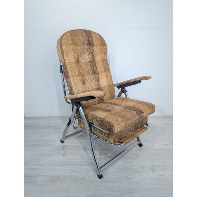 Bauhaus Italian Reclining Armchair with Ottoman, 1970s For Sale - Image 17 of 17