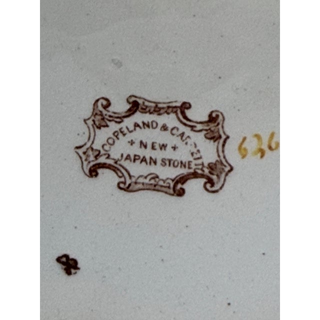 Early Victorian Copeland & Garrett Hand-Painted Ironstone Tureen, C. 1835–45 — A Rare Survivor With Original Stand. For Sale - Image 6 of 10