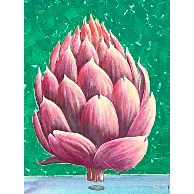 Late 20th Century Vintage Original Peter Read Artichoke Painting For Sale - Image 5 of 12