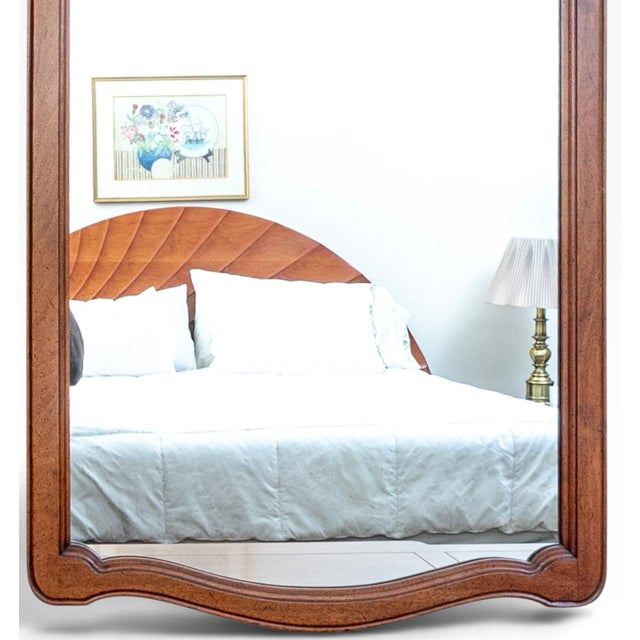 John Widdicomb Vintage French Provincial Carved Fruitwood Mirror by John Stuart for John Widdicomb For Sale - Image 4 of 16