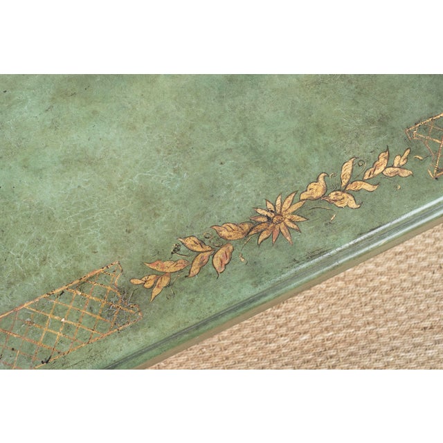 Green Vintage Hand Painted Coffee Table For Sale - Image 8 of 9