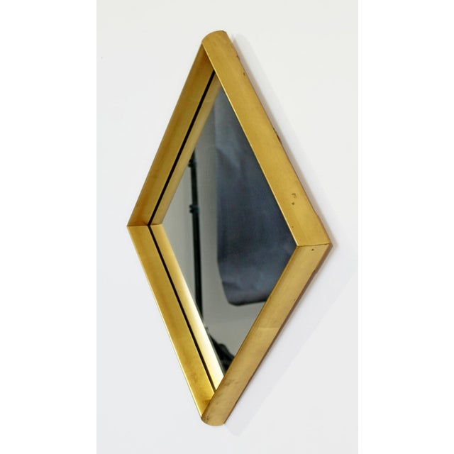 1960s Mid Century Modern Hollywood Regency Gold Gilt Wall Mirror La Barge Diamond 60s For Sale - Image 5 of 6