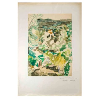 Reynold Arnould, Landscape, Drawing, Mid-20th Century For Sale