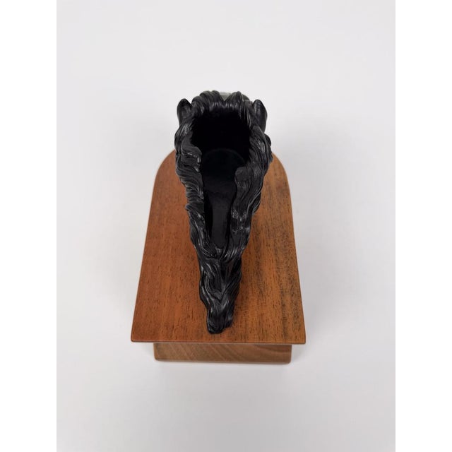 Brown Mid-Century Modern Italian Walnut Tobacco Jar with Sculptural Horse Head, 1970s For Sale - Image 8 of 18
