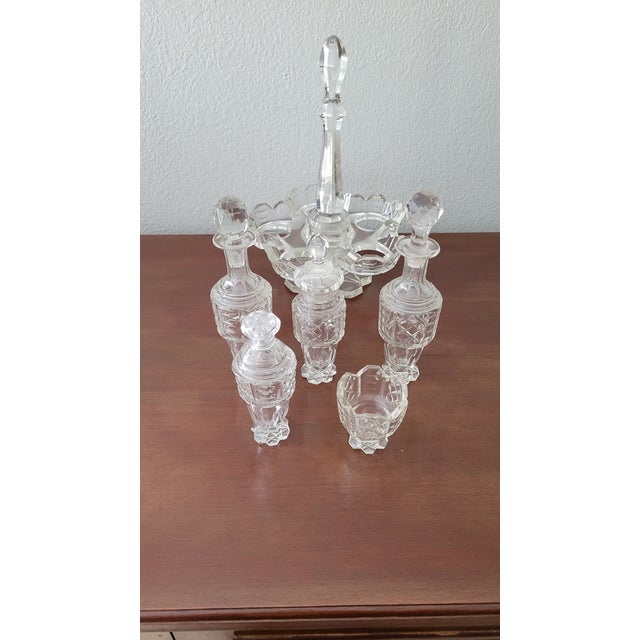 Early 20th Century Early 20th Century Cut Glass Cruet Set- 10 Pieces For Sale - Image 5 of 12