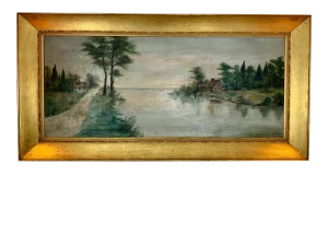 Early 19th Century Dutch Landscape “Cottage Retreat” - Oil on Canvas