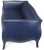 Interior Crafts Richard Himmel Lutece Settees in Blue Edelman Reptile Patterned Calfskin - a Pair For Sale - Image 4 of 10