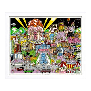 1990s Charles Fazzino, Viva Las Vegas! (Framed, Hand Signed 3d Deluxe Ap Edition) For Sale