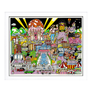 1990s Charles Fazzino, Viva Las Vegas! (Framed, Hand Signed 3d Deluxe Ap Edition)