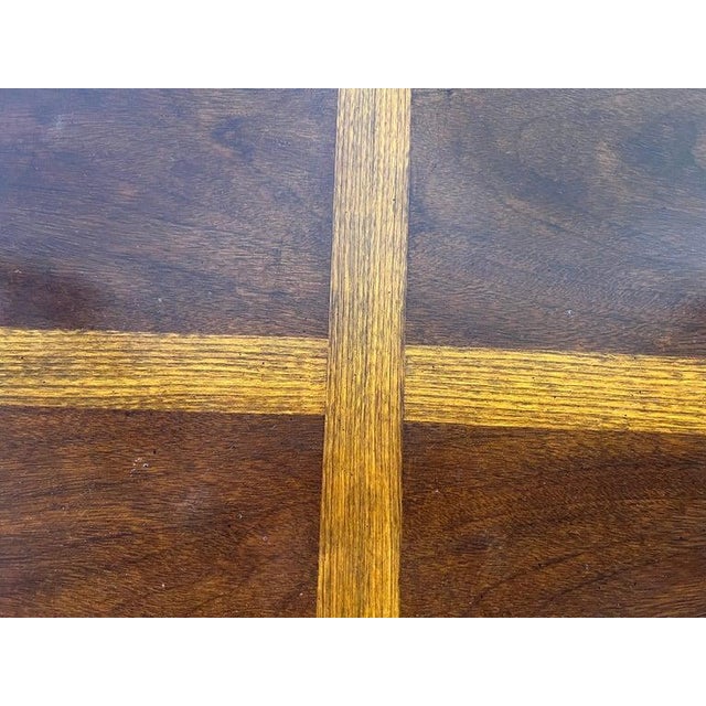 English Chippendale Inlaid Mahogany Tea Table C. 1940's For Sale - Image 9 of 10