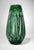 Biedermeier Bohemian Biedermeier Style Cut and Polished Green Crystal Vase For Sale - Image 3 of 18
