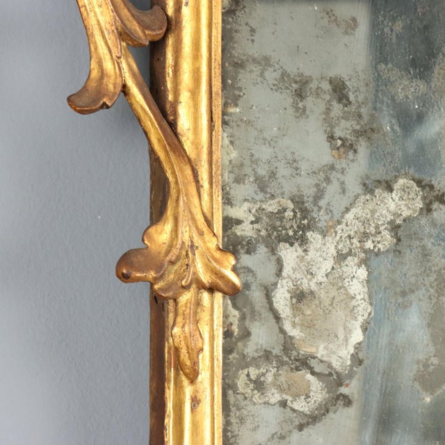 Carved and Gilded Wood Mirror, Italy, 19th Century For Sale - Image 6 of 11