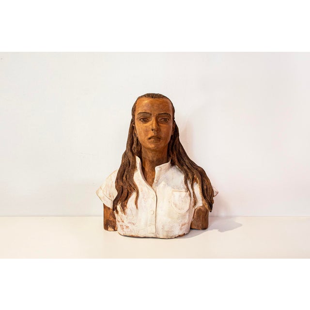 Italian Artist, Bust Sculpture, 1978, Terracotta For Sale - Image 6 of 6