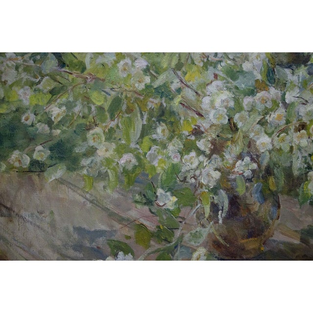 1990s 1990s Oil Painting Flowers Naumova Tamara Sergeevna For Sale - Image 5 of 11