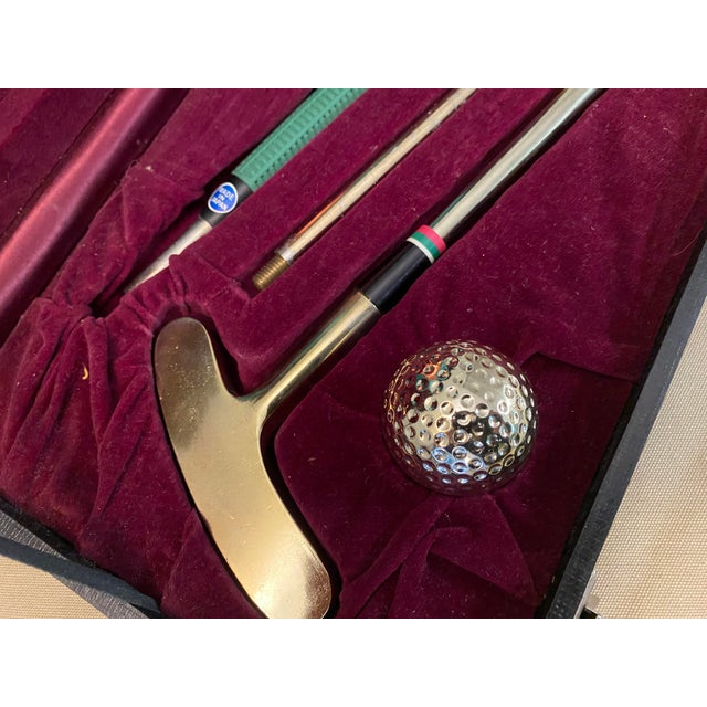 Vintage Golf Putting Briefcase Office Set- 7 Pieces For Sale - Image 4 of 12