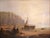 Coastal Mid-19th Century English Coastal Fishing Scene Oil Painting in Giltwood Frame For Sale - Image 3 of 10