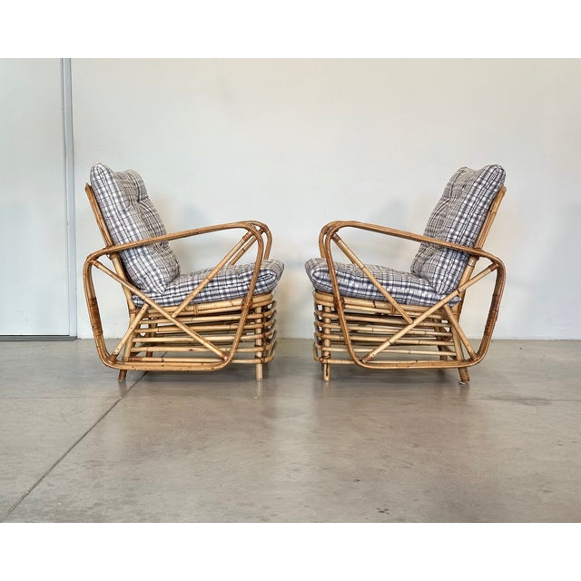Rattan and Bamboo Armchairs, 1970s, Set of 2 For Sale - Image 4 of 13