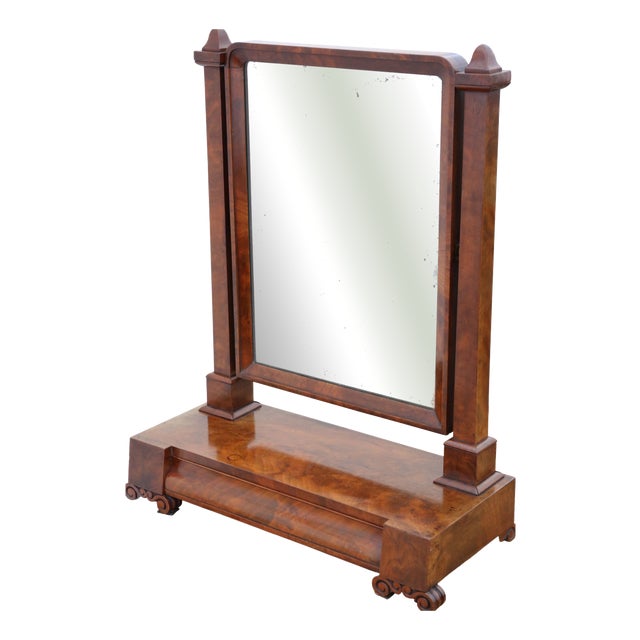 Antique Regency Dressing Table Mirror in Mahogany, 1800s For Sale