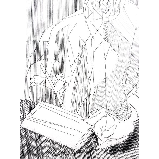 Jacques Villon - Man- Original Etching 1951 Signed in pencil and numbered Jacques Villon (1875 - 1963) Jacques Villon was...