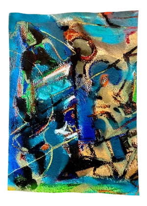 “Banshee” Contemporary Abstract Mixed-Media Painting by Erik Sulander