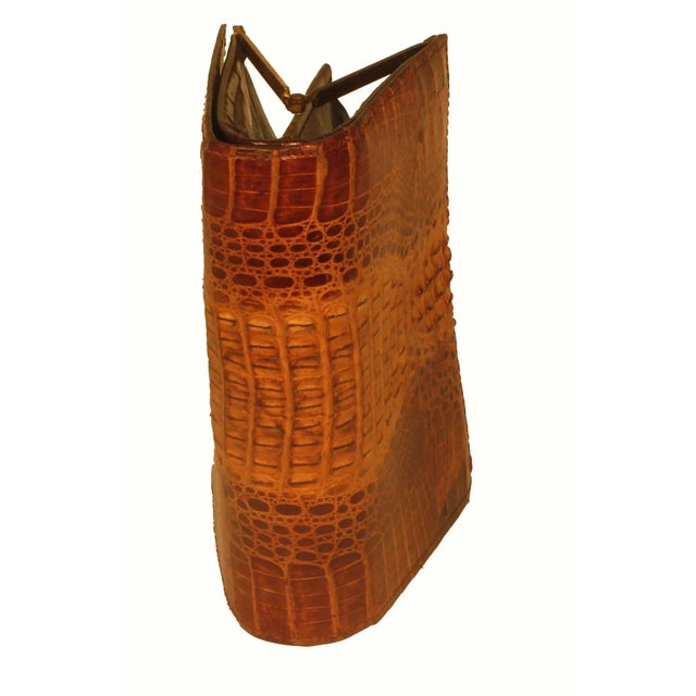 Designer Vintage Genuine Crocodile Wallet For Sale In Portland, ME - Image 6 of 7