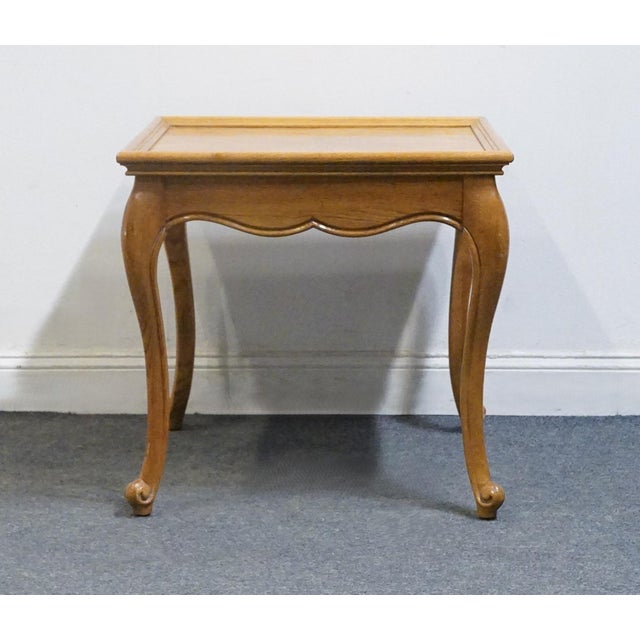 High End Bookmatched Oak Country French Provincial 26" Square Accent End Table 2618-93 For Sale - Image 10 of 11