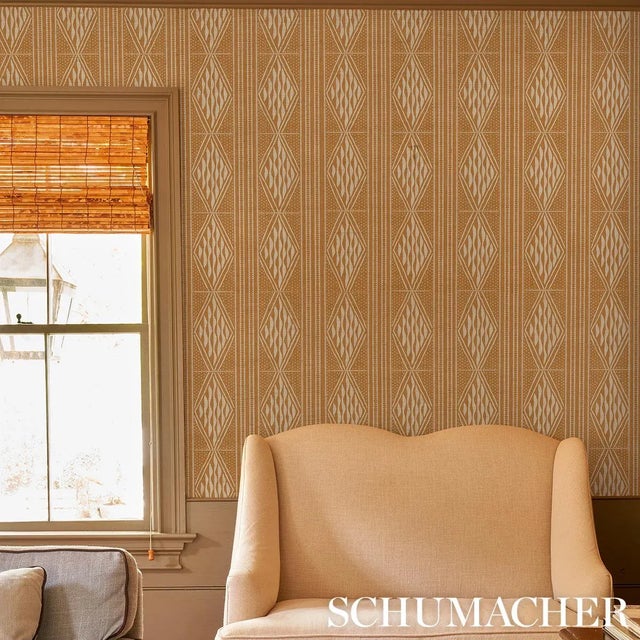 Schumacher Cassava Wallpaper In Sable For Sale In Charlotte - Image 6 of 6
