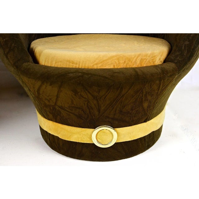 Set of Mid-Century Velvet Lounge Chairs, Italy, 1960s For Sale - Image 9 of 12