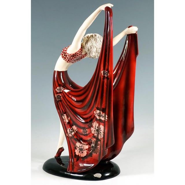 Vintage Art Deco Ceramic Dancer by Stephan Dakon, 1930s For Sale - Image 3 of 8
