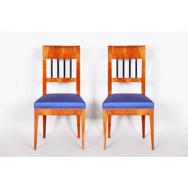 Set of Biedermeier Dining Chairs in Cherry Tree, 1820s For Sale - Image 9 of 10