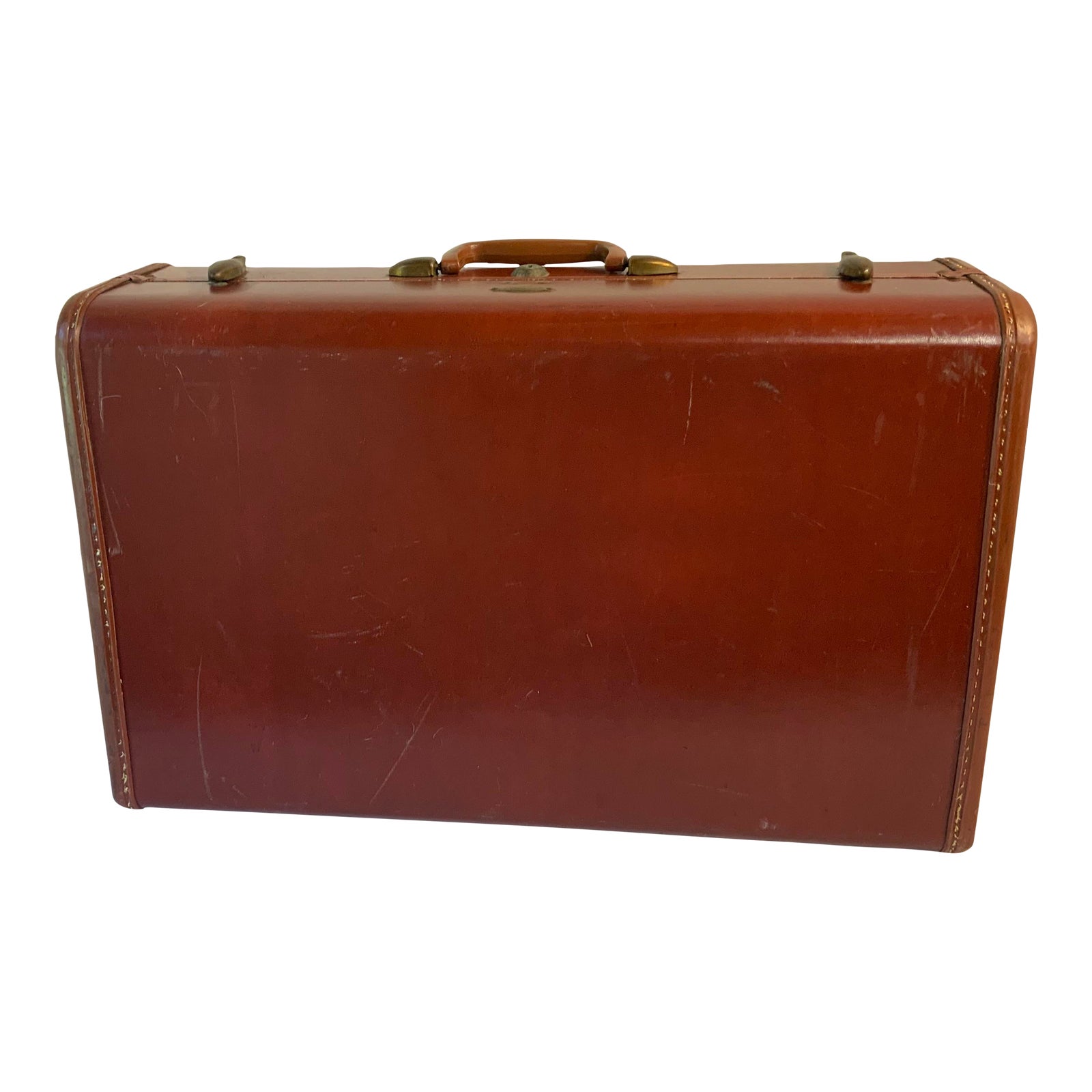 Vintage Samsonite Leather Suitcase Luggage Chairish