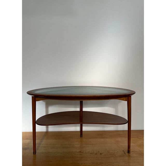 Mid-Century Modern 1950s Attributed to Anton Kildeberg Organic Kidney Shaped Mahogany Coffee Table For Sale - Image 3 of 18