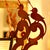 Large 6-Sided Chandelier in Frosted Glass with Wrought Iron Bird Decorations, Italy, 1940s For Sale - Image 4 of 14
