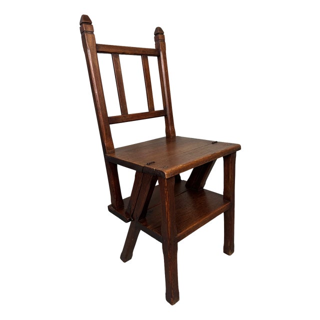 Vintage Library Step Stool, 1920s For Sale