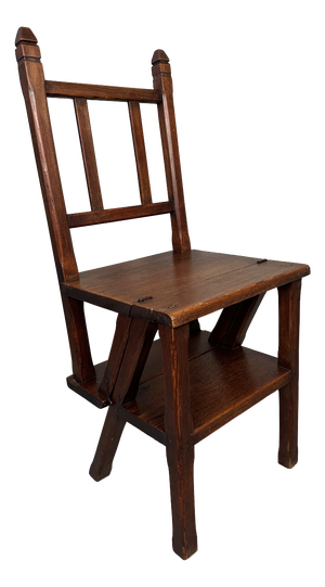 Vintage Library Step Stool, 1920s