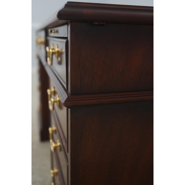 Henkel Harris Moore Leather Top Executive Desk For Sale - Image 16 of 18