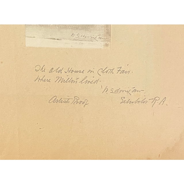 English William Edinlaw Oldest House in London Etching For Sale - Image 3 of 4